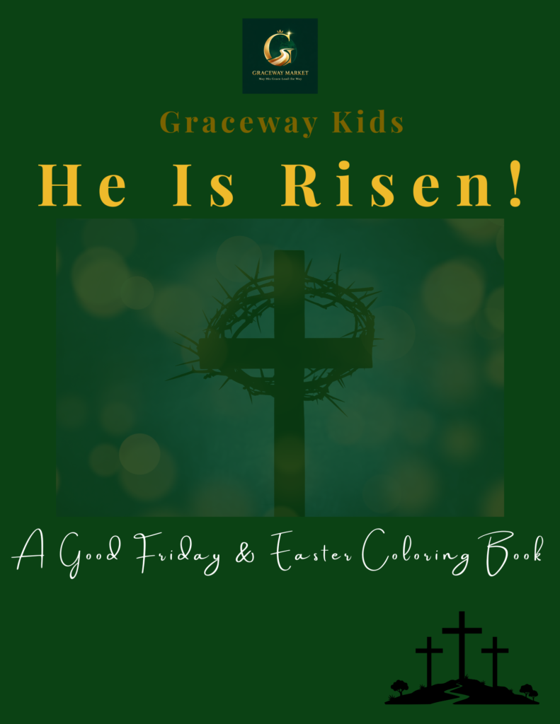 he is risen – easter coloring book (digital download)