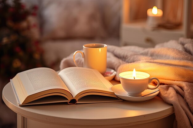 Elegant journal candle intentional living imagery