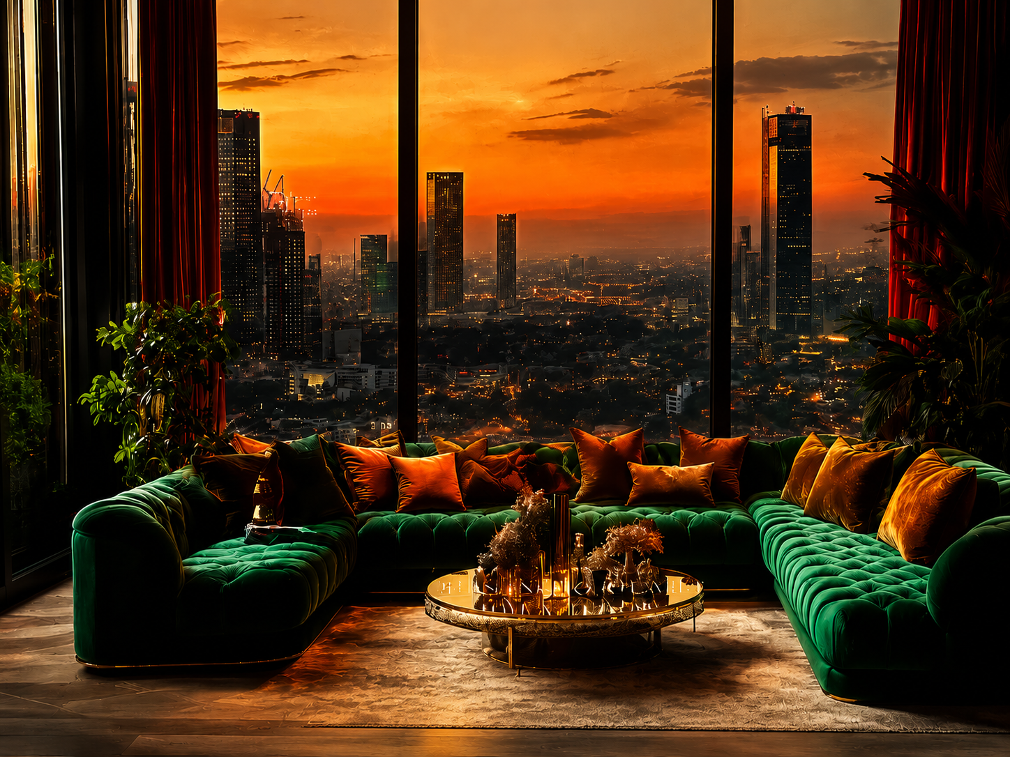 African-modern luxury interior